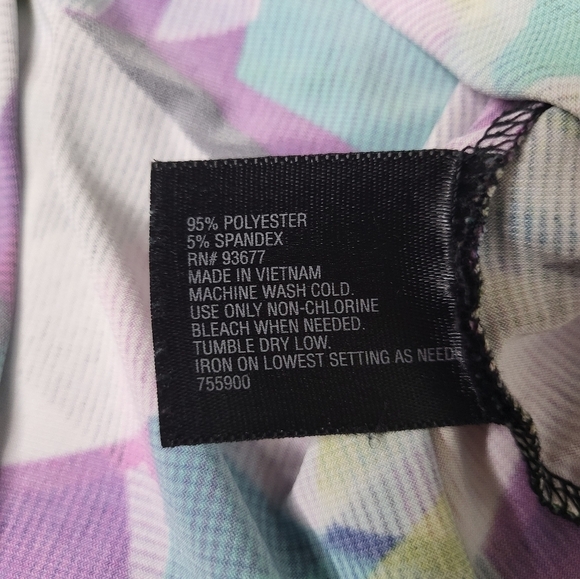 Worthington Colorful T-shirt. Size Small. Pink, Blue, Teal, White & Yellow. - Picture 7 of 7